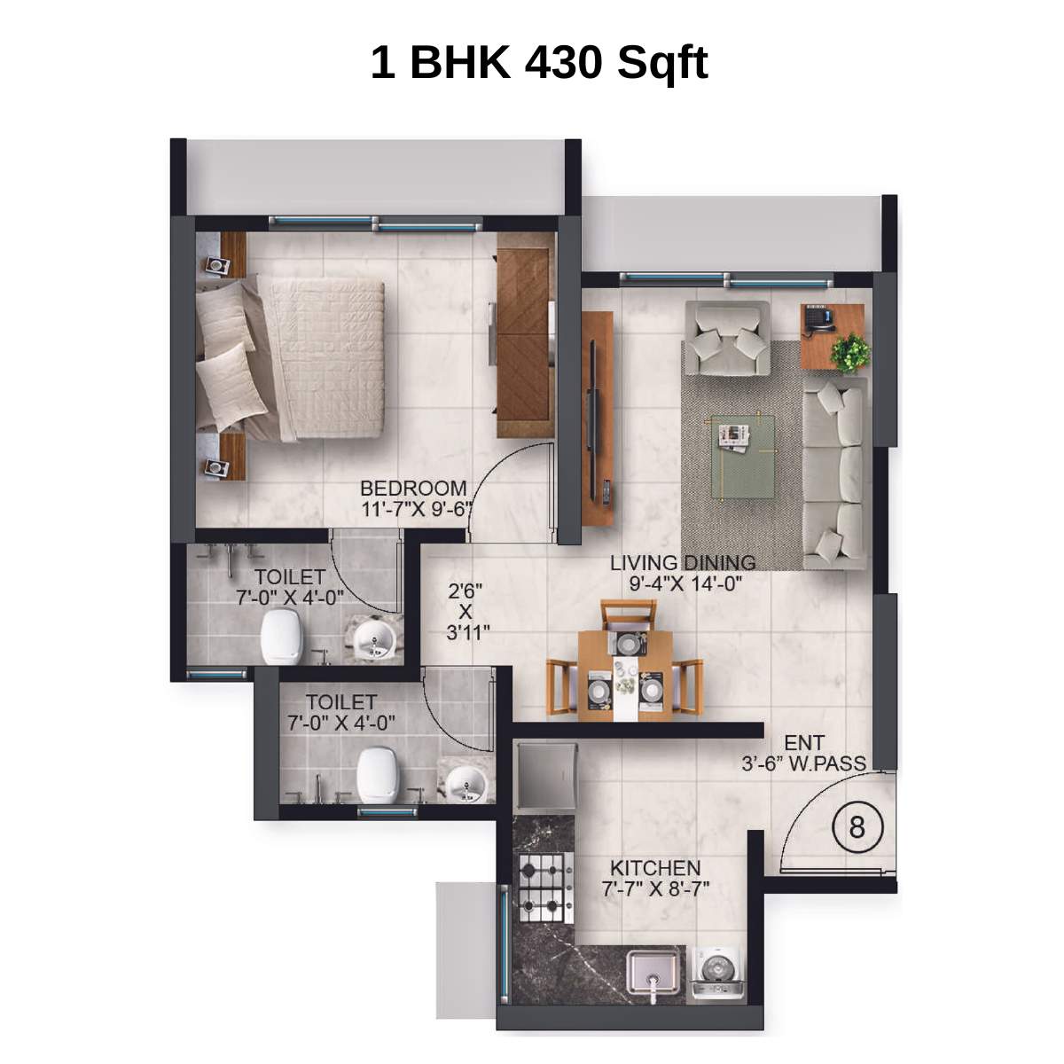 Ace-Parkside-Floor-Plan-1-BHK-430-Sqft