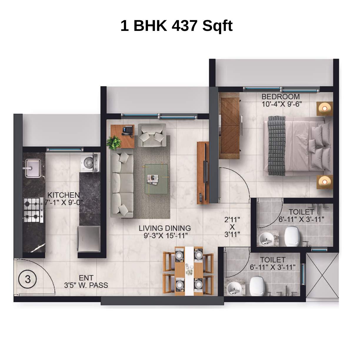 Ace-Parkside-Floor-Plan-1-BHK-437-Sqft